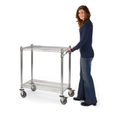 Relius Elite High-Capacity Wire Utility Carts - 60"Wx18"D Shelf - Blue