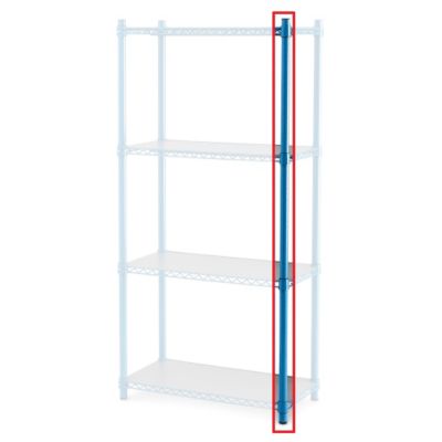Extra Mobile Post For Relius Elite High-Capacity Wire Shelving - 63"H - Blue - Blue - Lot of 2