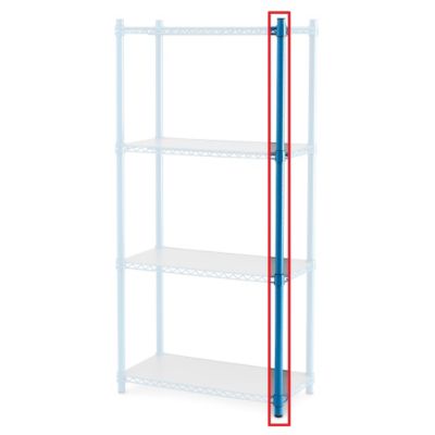 Extra Mobile Post For Relius Elite High-Capacity Wire Shelving - 34"H - Blue - Blue - Lot of 2