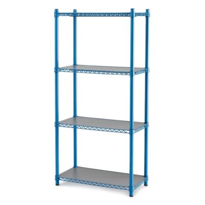 Relius Elite Complete High-Capacity Wire Shelving System - 60X18x86" - Blue
