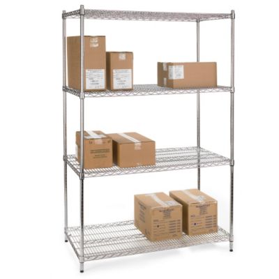 Relius Solutions Wire Shelving With Chrome Finish - 24X18x86"