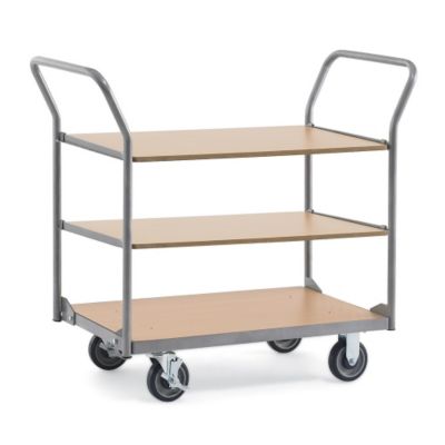 Relius Solutions Standard Wood/Steel Utility Carts -33.5Wx19.7"D Shelf - 3 Shelves