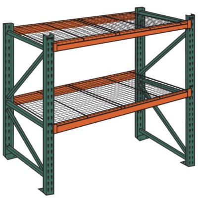 Wireway/Husky Complete Pallet Rack And Deck System - 96X36x96" - 3"H Beams - Starter Unit