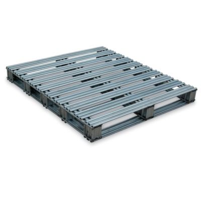 Vestil Galvanized Steel Pallets - Two-Way Fork Entry - 42"Wx48"Lx4-3/4"H