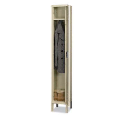 Hallowell Maintenance-Free Quiet 1-Tier Locker - 18X18x72" Opening - 3 Lockers Wide - Unassembled - Putty