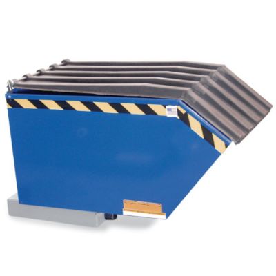 Vestil Low-Profile Self-Dumping Steel Hoppers - 46"Lx25"Wx18-1/4"H - 6000-Lb. Capacity - Blue