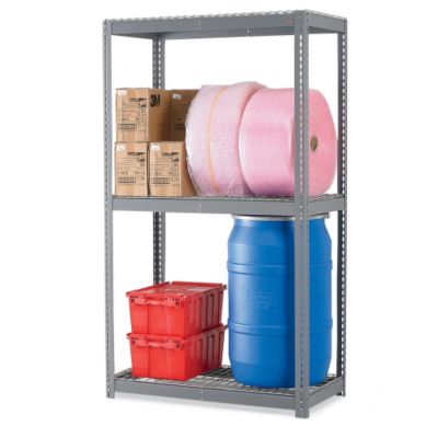 Relius Solutions Double-Rivet Storage Rack With Wire Decking - 36X24x72" - Add-On Unit