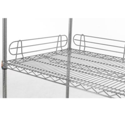 Relius Solutions 5"H Side And Back Shelf Ledge For Wire Shelving With Chrome Finish - 18" - 18"