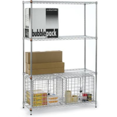 Relius Solutions Chrome Wire Shelving With 4 Shelves - 24X18x72"