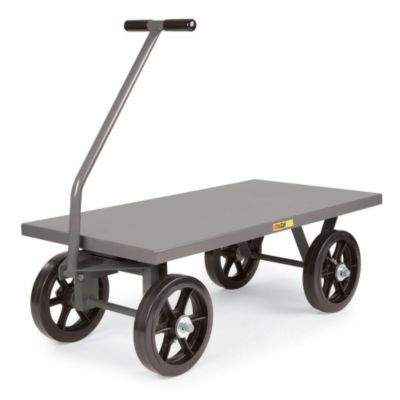 Little Giant Shop Wagons - 12" Mold-On Rubber Wheels - 72"Wx36"D Deck - 1-1/2" Retaining Lip