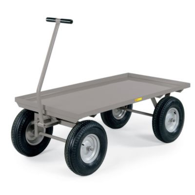 Little Giant Shop Wagons - 12" Pneumatic Wheels - 48"Wx30"D Deck - 1-1/2" Retaining Lip