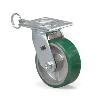 Economical Casters - Rigid - 5"Dia.X2"W Polyurethane Wheel