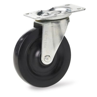 Faultless Polyolefin Wheel Casters - Swivel - 4"Dia.X1-1/4"W Wheel - 275-Lb. Capacity - 2-3/8 X3-7/16" Bolt Hole Spacing