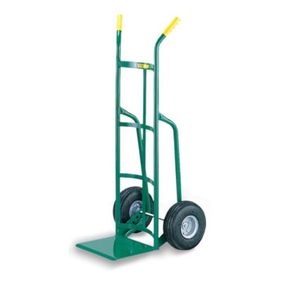 Little Giant Reinforced Noseplate Hand Trucks - 8" Mold-On Rubber Wheels - Dual Handle - Green