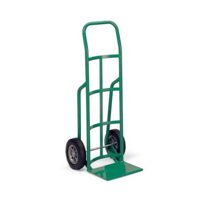 Little Giant Reinforced Noseplate Hand Trucks - 8" Solid Rubber Wheels - Continuous Handle - Green