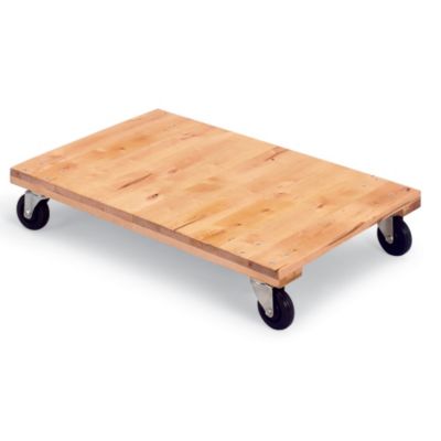 Relius Solutions Solid Platform Wood Dollies - 26"Wx18"D - 3" Rubber Casters