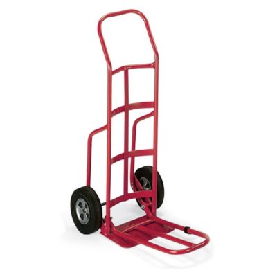 Milwaukee Steel Hand Trucks With Continuous Handle - 10" Semi-Pneumatic Wheels - 14X10" Beveled Noseplate