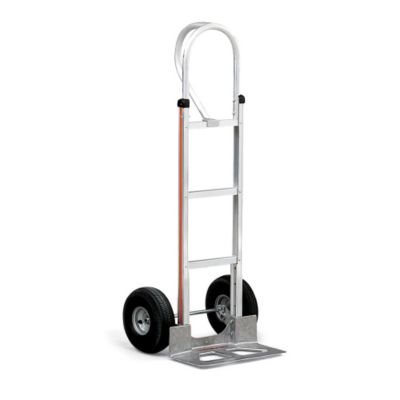 Magliner Aluminum Hand Trucks - 21"Wx52"H - 18"Wx7-1/2"D Noseplate - Pneumatic Wheels - D-Handle