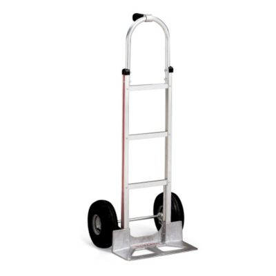 Magliner Aluminum Hand Trucks - 21"Wx52"H - 18"Wx7-1/2"D Noseplate - Pneumatic Wheels - Single-Pin Handle