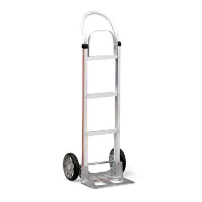 Magliner Aluminum Hand Trucks - 17-1/4"Wx48"H - 14"Wx7-1/2"D Noseplate - Mold-On Rubber Wheels - Continuous Handle With Frame Extension
