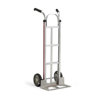 Magliner Aluminum Hand Trucks - 18"Wx48"H - 18"Wx7-1/2"D Noseplate - Mold-On Rubber Wheels - Dual Handle With Frame Extension