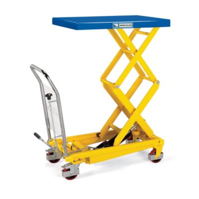 Hercules Mobile Scissor Lift Tables 770lb. Capacity Steel Top