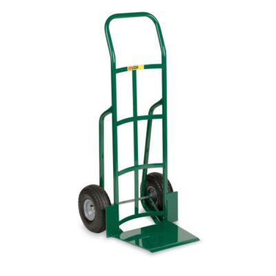 Little Giant Oversized Noseplate Hand Trucks - 8" Solid Rubber Wheels - Continuous Handle - Green