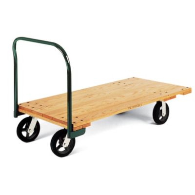 Fairbanks Standard Hardwood Econoweight Platform Trucks - 54"Lx27"W Deck - 5" Mold-On Rubber