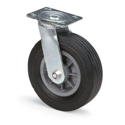 Shepherd 8A Solid Rubber Casters - Swivel W/Brake