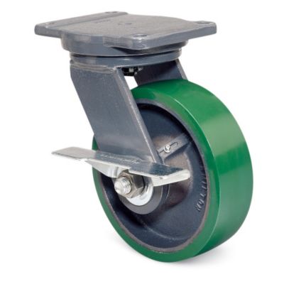 Hamilton Champion Extra Heavy-Duty Casters - Rigid - 10"Dia.X3"W Polyurethane Tread On Iron Hub