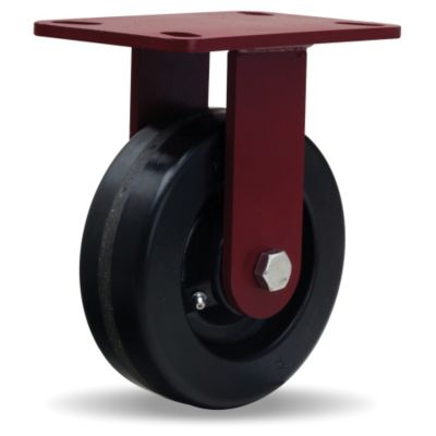 Hamilton Heavy-Service Casters - Rigid - 8"Dia.X2"W Polyurethane Wheel On Iron Hub