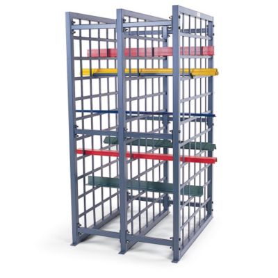 Jarke Horizontal Bar Rack - 17-1/2 X41-1/2 X74-3/4" - Add-On Unit - Gray