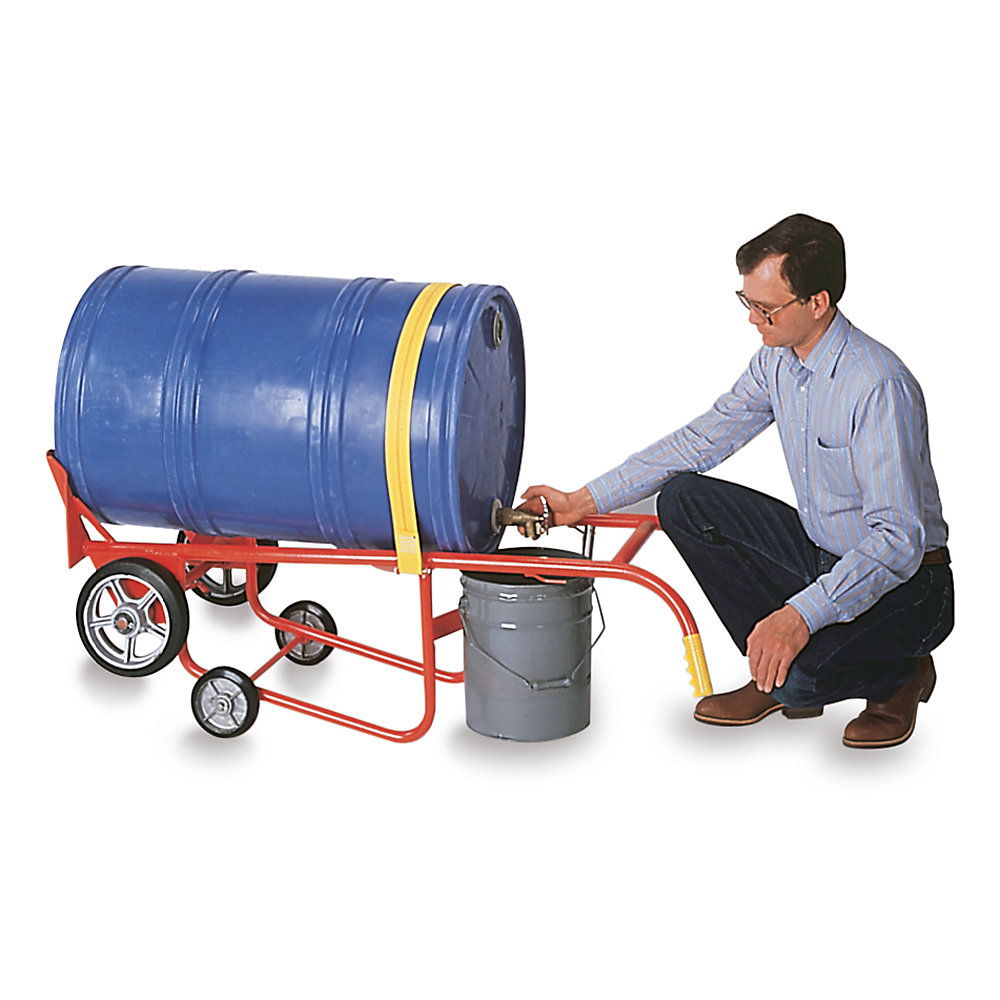 Easily transport and dispense liquids from standard 55- or 30-gal. drums wi...