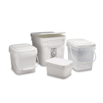 Ez Store Plastic Container With Lid - 4.25 Gal. Capacity - White  (EZ-4.25)