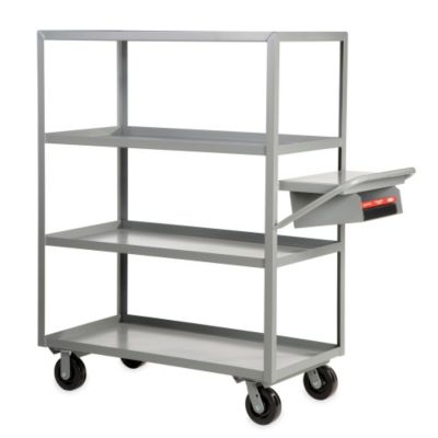 Little Giant Stock-Picking Shelf Trucks - 60"Wx30"D Shelf - 3 Shelves - 1-1/2" Lip Shelves