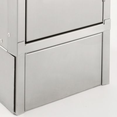 Relius Solutions Optional Closed Base For Stainless Steel Lockers - Front Base - 12X6" - Gray  (PPFB1206S)