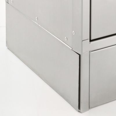 Relius Solutions Optional Closed Base For Stainless Steel Lockers - Side Base - 18X6" - Gray  (PPEB1806S)