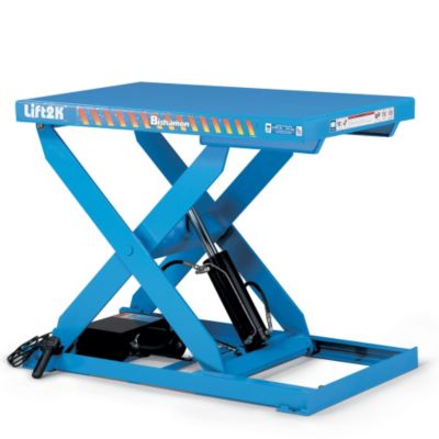 Bishamon Optimus Hydraulic Scissor Lift Tables 3000 Lb Capacity 36″wx48″d Platform Blue