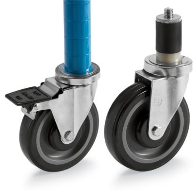 Relius Elite 1-1/2" Round-Post Casters - 5" Polyurethane