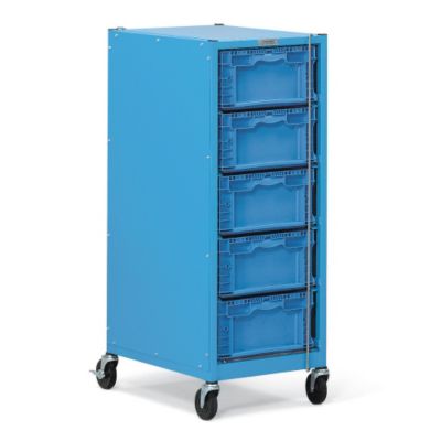 Eurokraft Easyaccess Bin Cart 175/8 X25x461/2″ Blue Livedrive