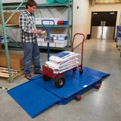 Vestil Portable Floor Scale - 3000-Lb./1361-Kilogram Capacity - 60X60" Platform