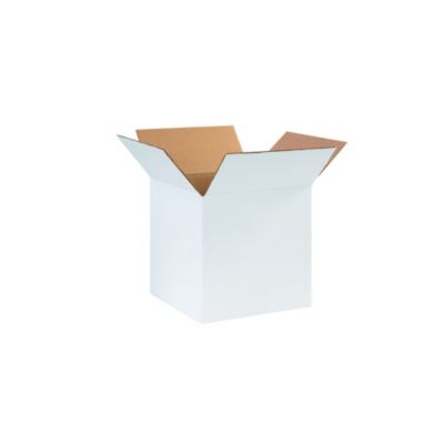 White Corrugated Boxes - 18"Lx18"Wx18"H - Oyster White - Lot of 20  (181818W)