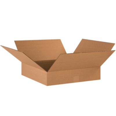 Flat Boxes - 18X18x4" - Kraft - Lot of 25  (18184)