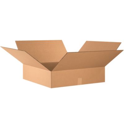 Flat Boxes - 24X24x6" - Kraft - Lot of 10  (24246)