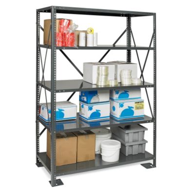 System 100 Complete Steel Shelving Unit - 48X24x75"