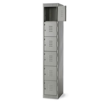 6-Tier Assembled Locker - 12X12x18" Opening - 2 Lockers Wide - Gray