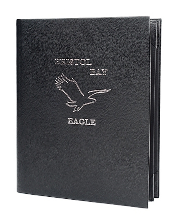 Book 3 Bonded Leather Menu Cover, 8.5x11 (Letter Size)