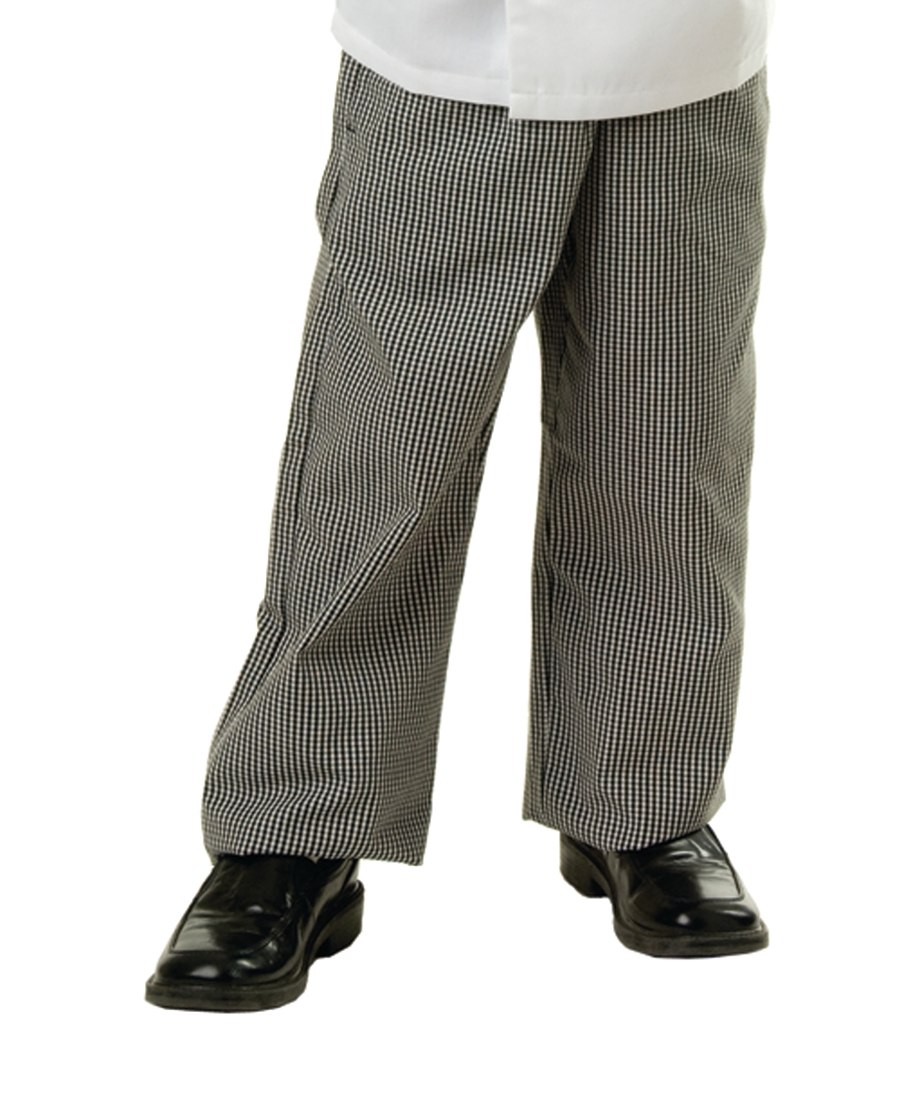 Child Yarn Dyed Checkered Baggy Chef Pants
