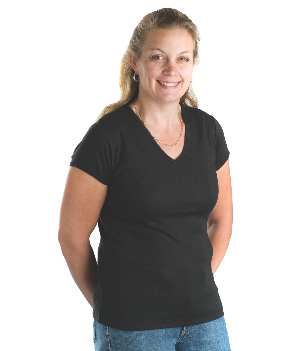 Ladies V Neck T shirts, Junior Sizing