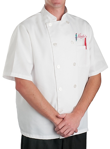 White Value Short Sleeve Chef Coat